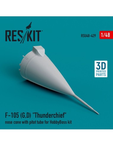 F-105 (G,D) Thunderchief nose cone with pitot tube for HobbyBoss kit (3D Printed) 