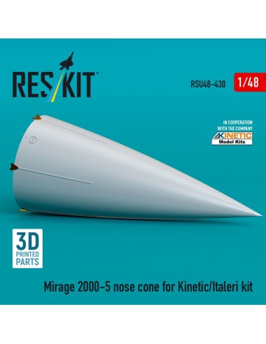 Mirage 2000-5 nose cone for Kinetic/Italeri kit (3D Printed) 