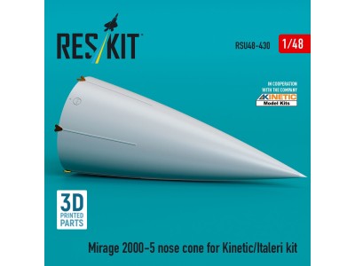 Mirage 2000-5 nose cone for Kinetic/Italeri kit (3D Printed) 