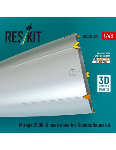 Mirage 2000-5 nose cone for Kinetic/Italeri kit (3D Printed) 