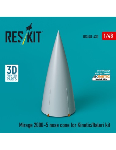 Mirage 2000-5 nose cone for Kinetic/Italeri kit (3D Printed) 