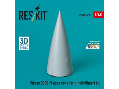 Mirage 2000-5 nose cone for Kinetic/Italeri kit (3D Printed) 