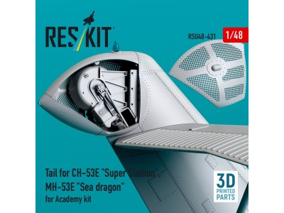Tail for CH-53E Super Stallion, MH-53E Sea dragon for Academy kit (3D printed) 