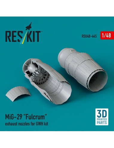MiG-29 Fulcrum exhaust nozzles for GWH kit (3D printed) 