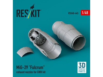 MiG-29 Fulcrum exhaust nozzles for GWH kit (3D printed) 