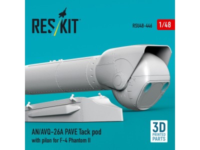 AN/AVQ-26A PAVE Tack pod with pilon for F-4 Phantom II (3D Printed) 