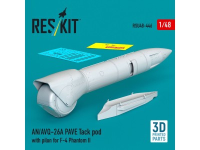 AN/AVQ-26A PAVE Tack pod with pilon for F-4 Phantom II (3D Printed) 