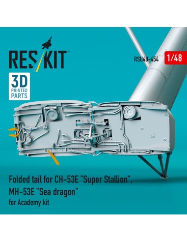 Folded tail for CH-53E Super Stallion, MH-53E Sea dragon for Academy kit (3D printed) 