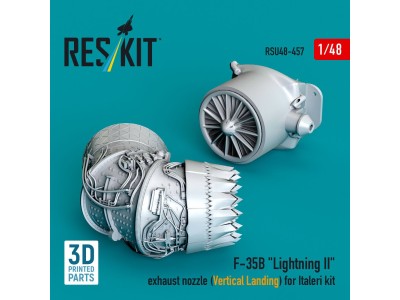 F-35B Lightning Exhaust nozzle (Vertical Landing) for Italeri kit (3D printed)(1/48) 