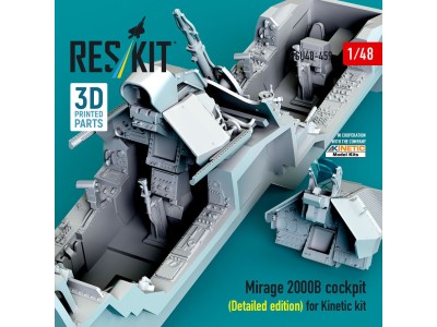 Mirage 2000B cockpit (Detailed edition) for Kinetic kit (3D Printed) 