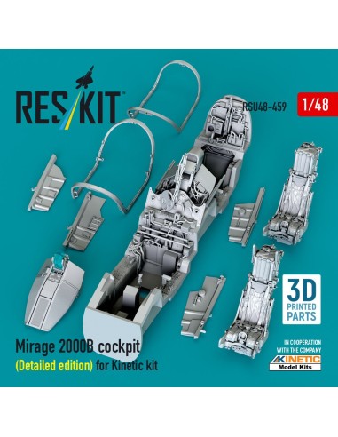 Mirage 2000B cockpit (Detailed edition) for Kinetic kit (3D Printed) 