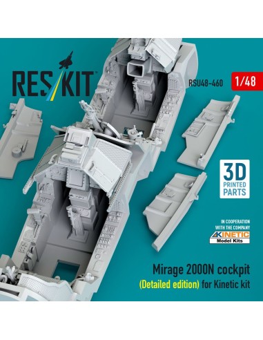 Mirage 2000N cockpit (Detailed edition) for Kinetic kit (3D Printed) 