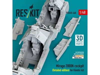 Mirage 2000N cockpit (Detailed edition) for Kinetic kit (3D Printed) 