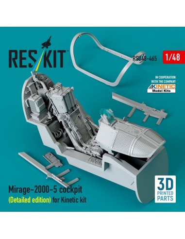 Mirage-2000-5 cockpit (Detailed edition) for Kinetic kit (3D Printed) 