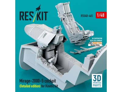 Mirage-2000-5 cockpit (Detailed edition) for Kinetic kit (3D Printed) 