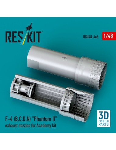 F-4 (B, C, D, N) Phantom II exhaust nozzles for Academy kit (3D Printed) 