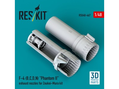 F-4 (B, C, D, N) Phantom II exhaust nozzles for Zoukei-Mura kit (3D Printed) 