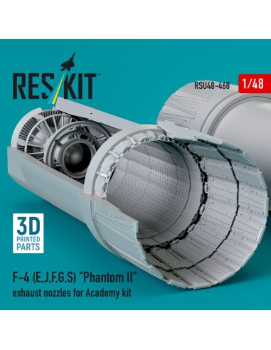 F-4 (E, J, F, G, S) Phantom II exhaust nozzles for Academy kit (3D Printed) 