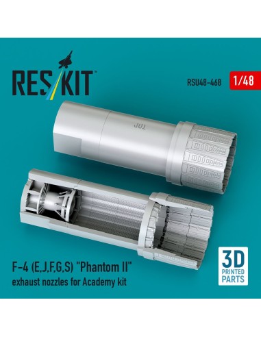 F-4 (E, J, F, G, S) Phantom II exhaust nozzles for Academy kit (3D Printed) 