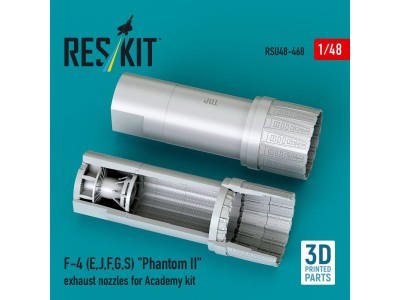 F-4 (E, J, F, G, S) Phantom II exhaust nozzles for Academy kit (3D Printed) 