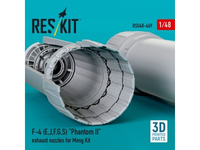F-4 (E, J, F, G, S) Phantom II exhaust nozzles for Meng kit (3D Printed) 