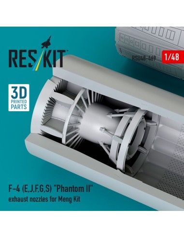 F-4 (E, J, F, G, S) Phantom II exhaust nozzles for Meng kit (3D Printed) 