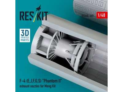 F-4 (E, J, F, G, S) Phantom II exhaust nozzles for Meng kit (3D Printed) 