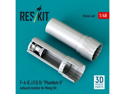 F-4 (E, J, F, G, S) Phantom II exhaust nozzles for Meng kit (3D Printed) 