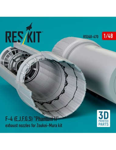 F-4 (E, J, F, G, S) Phantom II exhaust nozzles for Zoukei-Mura kit (3D Printed) 