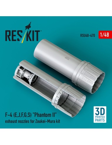 F-4 (E, J, F, G, S) Phantom II exhaust nozzles for Zoukei-Mura kit (3D Printed) 