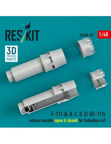 F-111 (A, B, C, D, E) (EF-111) exhaust nozzles (open & closed) for HobbyBoss kit (3D Printed) 