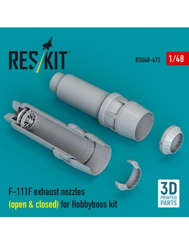 F-111F exhaust nozzles (open & closed) for Hobbyboss kit (3D Printed) 