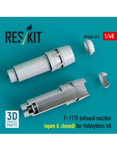 F-111F exhaust nozzles (open & closed) for Hobbyboss kit (3D Printed) 
