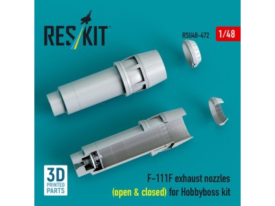 F-111F exhaust nozzles (open & closed) for Hobbyboss kit (3D Printed) 