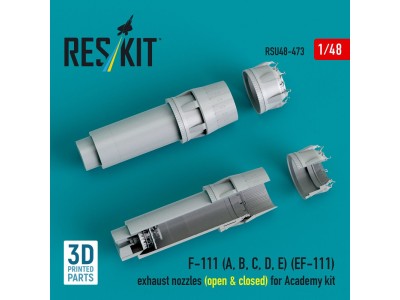 F-111 (A, B, C, D, E) (EF-111) exhaust nozzles (open & closed) for Academy kit (3D Printed) 