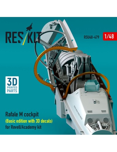 Rafale M cockpit (Basic edition with 3D decals) for Revell/Academy kit (3D printed) 