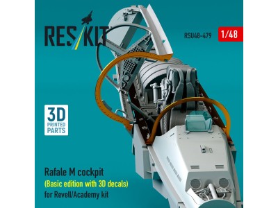 Rafale M cockpit (Basic edition with 3D decals) for Revell/Academy kit (3D printed) 