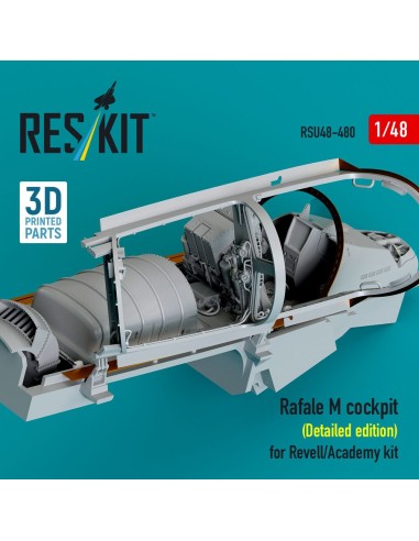 Rafale M cockpit (Detailed edition) for Revell/Academy kit (3D printed) 