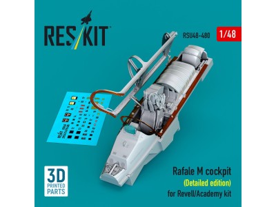 Rafale M cockpit (Detailed edition) for Revell/Academy kit (3D printed) 