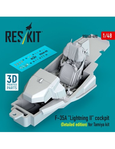 F-35A Lightning II cockpit (Detailed edition) for Tamiya kit (3D Printed) 