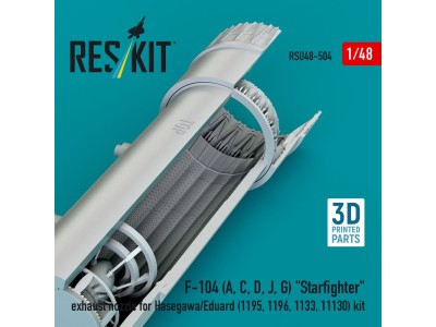 F-104 (A, C, D, J, G) Starfighter exhaust nozzle for Hasegawa/Eduard (1195, 1196, 1133, 11130) kit (3D Printed) 