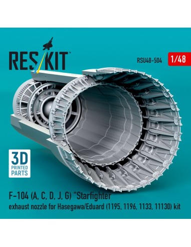 F-104 (A, C, D, J, G) Starfighter exhaust nozzle for Hasegawa/Eduard (1195, 1196, 1133, 11130) kit (3D Printed) 