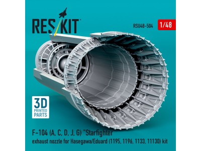 F-104 (A, C, D, J, G) Starfighter exhaust nozzle for Hasegawa/Eduard (1195, 1196, 1133, 11130) kit (3D Printed) 