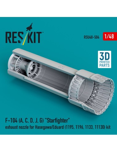 F-104 (A, C, D, J, G) Starfighter exhaust nozzle for Hasegawa/Eduard (1195, 1196, 1133, 11130) kit (3D Printed) 