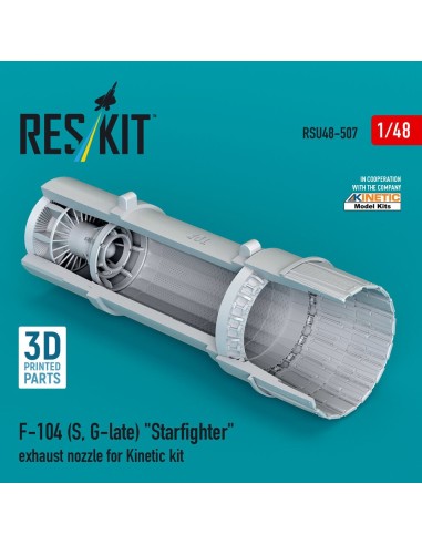 F-104 (S, G-late) Starfighter exhaust nozzle for Kinetic kit (3D Printed) 