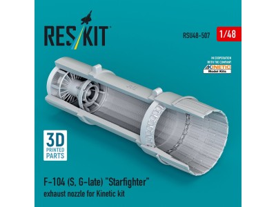 F-104 (S, G-late) Starfighter exhaust nozzle for Kinetic kit (3D Printed) 