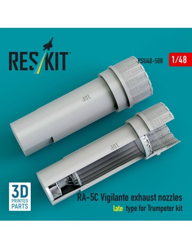 RA-5C Vigilante exhaust nozzles late type for Trumpeter kit (3D Printed) 