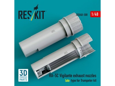 RA-5C Vigilante exhaust nozzles late type for Trumpeter kit (3D Printed) 