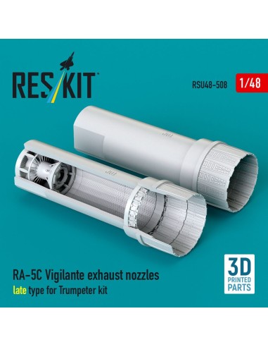 RA-5C Vigilante exhaust nozzles late type for Trumpeter kit (3D Printed) 