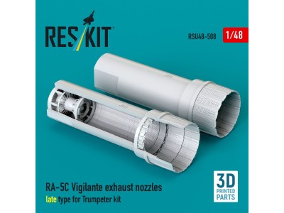 RA-5C Vigilante exhaust nozzles late type for Trumpeter kit (3D Printed) 